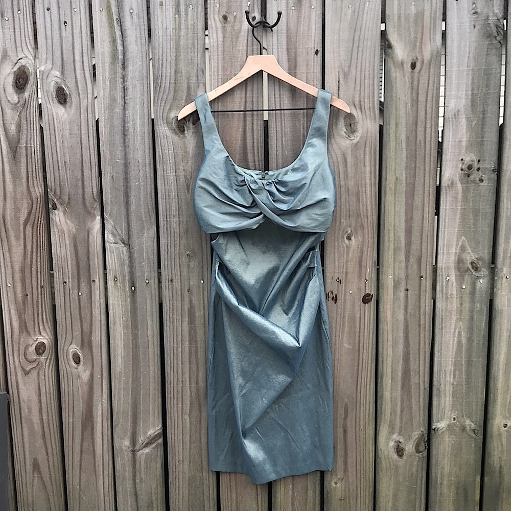 Maggy L Teal Green Cocktail Dress - Size 12 - Picture 1 of 5